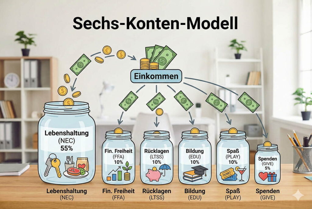 sechs konten modell